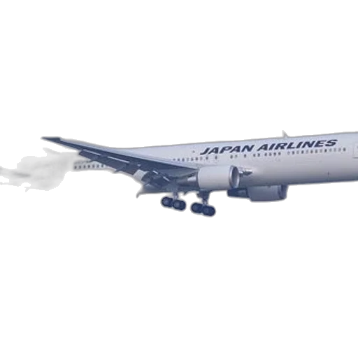 3d render, photorealistic, japan, airlines, airplane, captured, flight, against transparent PNG cut-out
