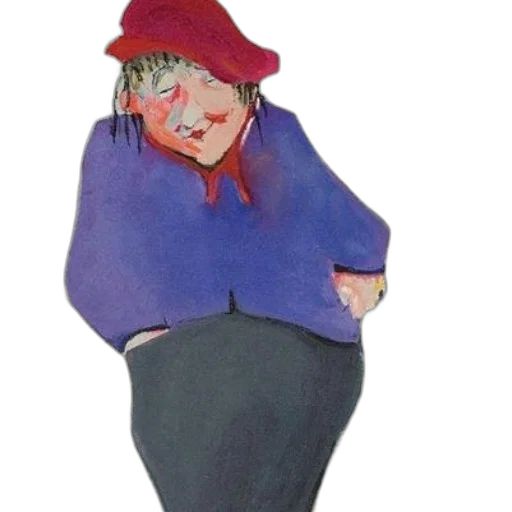 jacket, hat, face, dress, watercolor, concept art, cartoon, oil painting transparent PNG cut-out