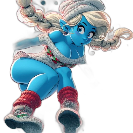 staff, concept art, fantasy art, 3d render, pixel art, snow, blue, animated transparent PNG cut-out