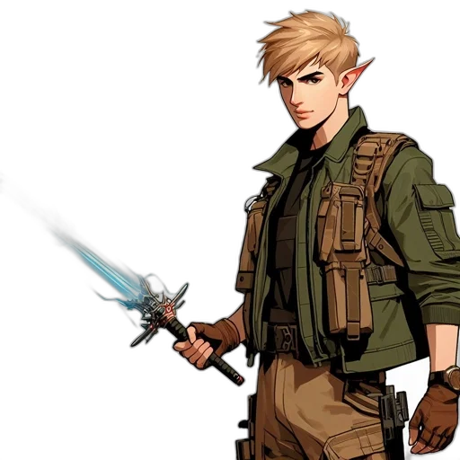 staff, weapon, sword, concept art, pixel art, fantasy art, comic book art, earth tones transparent PNG cut-out