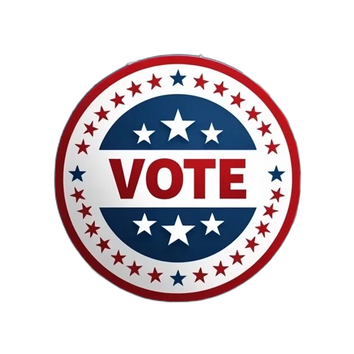 presidential, election, vote, emblem, stars, stripes, background transparent PNG cut-out