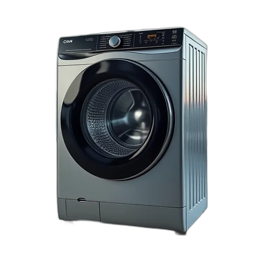 robot, 3d render, photorealistic, modern, sleek, compact, washing, machine transparent PNG cut-out