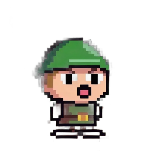 hat, staff, pixel art, cartoon, anime, concept art, green, earth tones transparent PNG cut-out