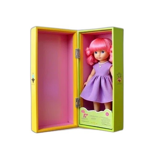 furniture, dress, 3d render, pink, yellow, box, green, border transparent PNG cut-out