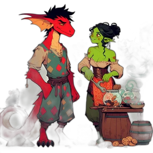 dragon, concept art, fantasy art, pixel art, watercolor, fire, red, green transparent PNG cut-out