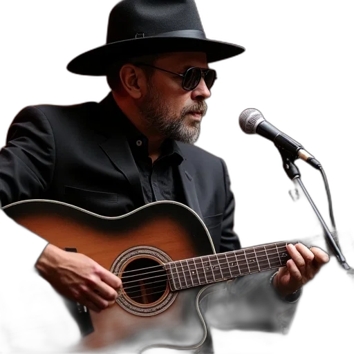 hat, album, cover, features transparent PNG cut-out