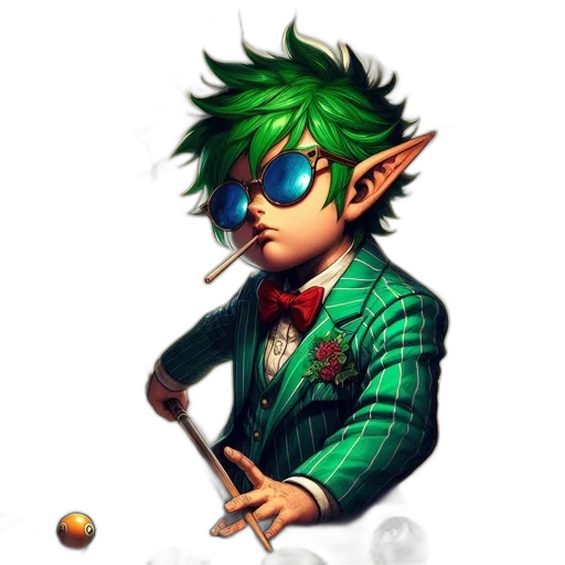 staff, fantasy art, pixel art, concept art, 3d render, green, elf-like, figure transparent PNG cut-out