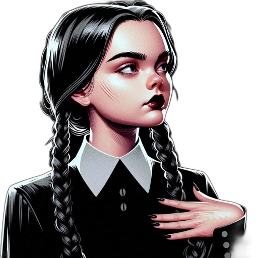 staff, comic book art, pixel art, concept art, cartoon, dark, young, woman transparent PNG cut-out