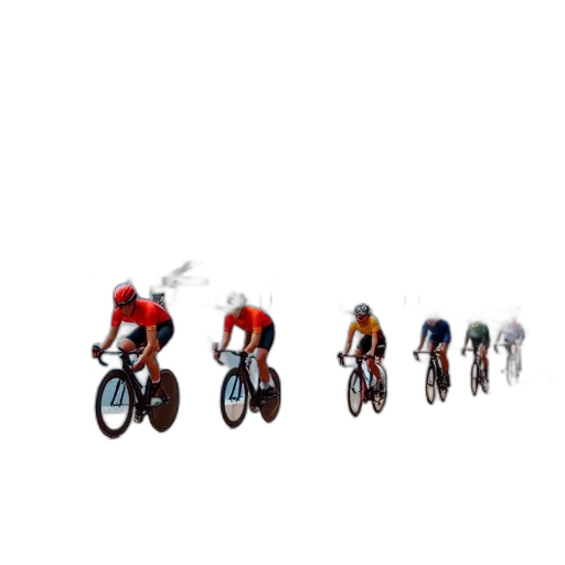 pixel art, concept art, 3d render, group, cyclists, racing, track, blue transparent PNG cut-out