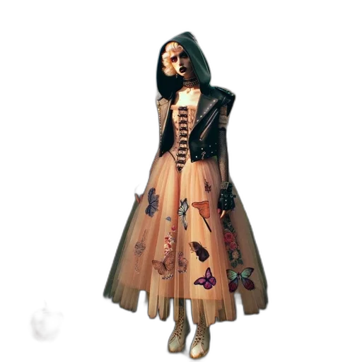dress, jacket, concept art, 3d render, fantasy art, photorealistic, dark, orchard transparent PNG cut-out