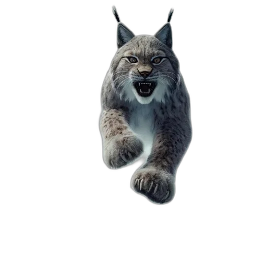 animal, creature, staff, photorealistic, 3d render, concept art, pixel art, lynx transparent PNG cut-out
