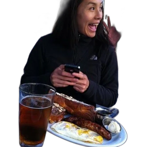 food, creature, animal, jacket, photorealistic, woman, holding, her transparent PNG cut-out