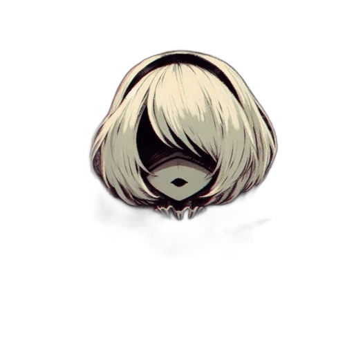 hair, creature, mask, animal, concept art, pixel art, anime, watercolor transparent PNG cut-out