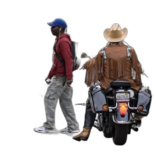 jacket, hat, concept art, photorealistic, 3d render, city street, man, cowboy transparent PNG cut-out