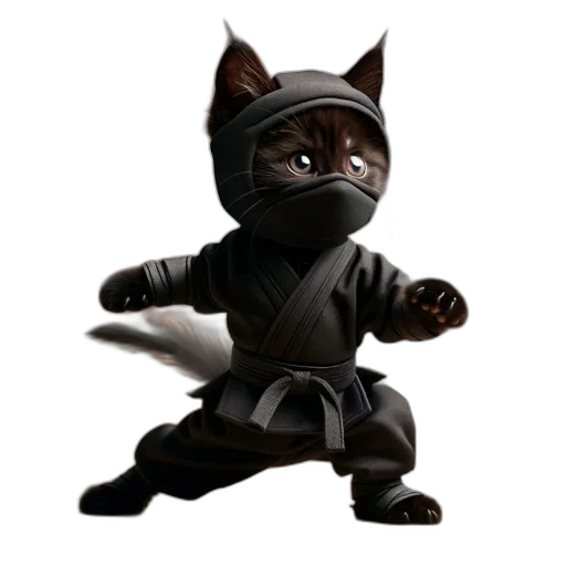 staff, 3d render, concept art, fantasy art, comic book art, digitally-rendered, cat, dressed transparent PNG cut-out