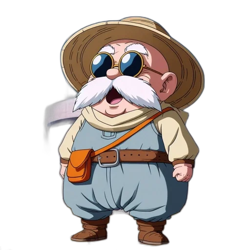 staff, hat, weapon, mask, concept art, cartoon, 3d render, anime transparent PNG cut-out