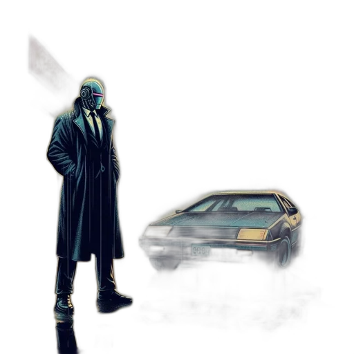 car, robot, jacket, mask transparent PNG cut-out