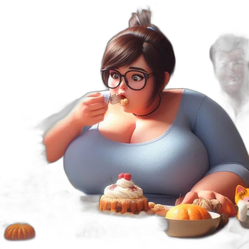 food, dress, concept art, 3d render, photorealistic, fantasy art, woman, blue transparent PNG cut-out