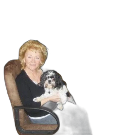 staff, furniture, animal, creature, photorealistic, woman, sits, office transparent PNG cut-out