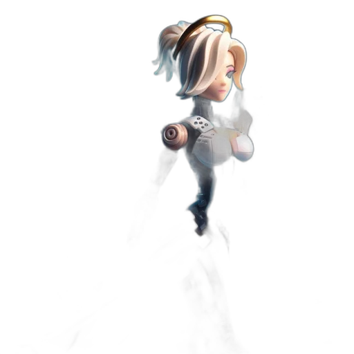 staff, weapon, robot, hair, concept art, pixel art, 3d render, fantasy art transparent PNG cut-out