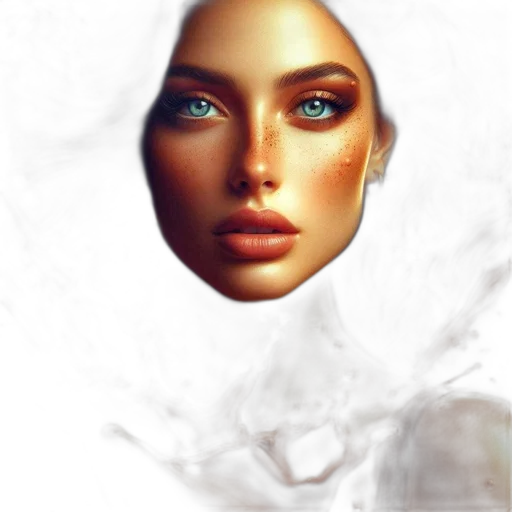 face, mask, robot, jewelry, photorealistic, fantasy art, 3d render, concept art transparent PNG cut-out