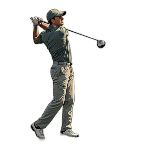 staff, photorealistic, 3d render, golf, club, patent, digital, art transparent PNG cut-out