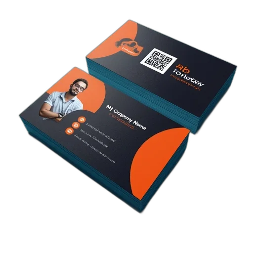 3d render, modern, business, card, design, portrait, man, left transparent PNG cut-out