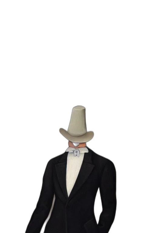 hat, staff, jacket, mask, 3d render, concept art, cartoon, photorealistic transparent PNG cut-out