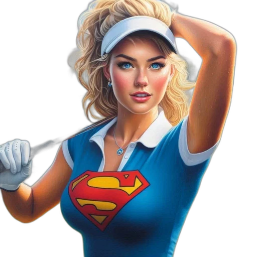 staff, face, comic book art, cartoon, photorealistic, concept art, blonde, woman transparent PNG cut-out