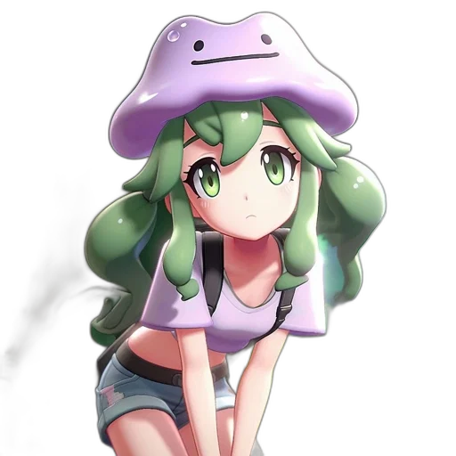 hat, staff, dress, weapon, anime, watercolor, pixel art, concept art transparent PNG cut-out