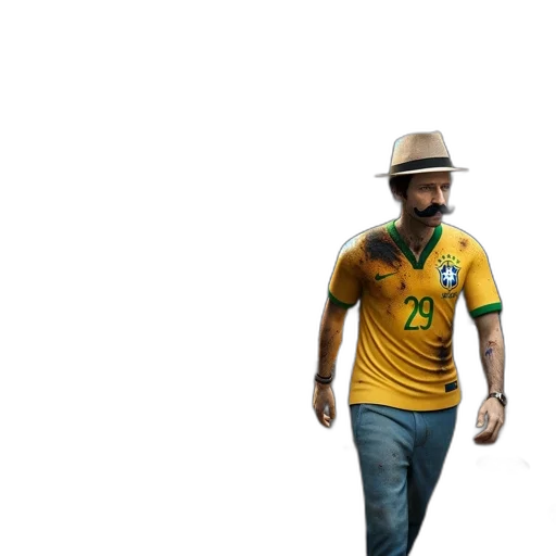 hat, staff, jacket, concept art, pixel art, photorealistic, fantasy art, lone transparent PNG cut-out