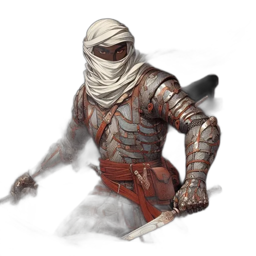 sword, mask, weapon, staff, concept art, fantasy art, comic book art, photorealistic transparent PNG cut-out