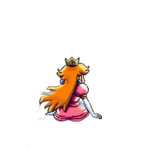 crown, staff, dress, hair, pixel art, concept art, cartoon, fantasy art transparent PNG cut-out