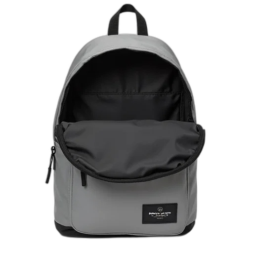 jacket, monochrome, grey, backpack, black, handle, zipper, displayed transparent PNG cut-out