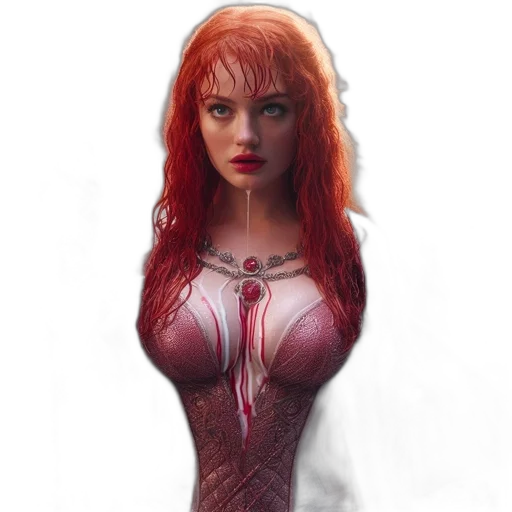 dress, robot, comic book art, fantasy art transparent PNG cut-out