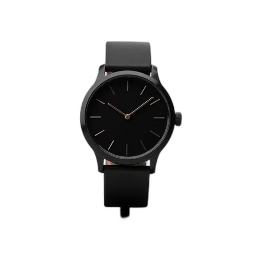 jewelry, dark, monochrome, black, wristwatch, strap, dial, displayed transparent PNG cut-out