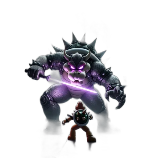weapon, creature, staff, robot, concept art, pixel art, 3d render, fantasy art transparent PNG cut-out