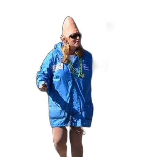 jacket, dress, creature, hat, 3d render, vaporwave, concept art, woman transparent PNG cut-out