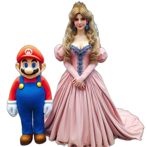 dress, crown, hat, 3d render, concept art, pixel art, fantasy art, event transparent PNG cut-out