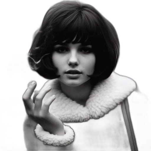 jacket, face, hair, jewelry, photorealistic, fantasy art, monochrome, photo transparent PNG cut-out