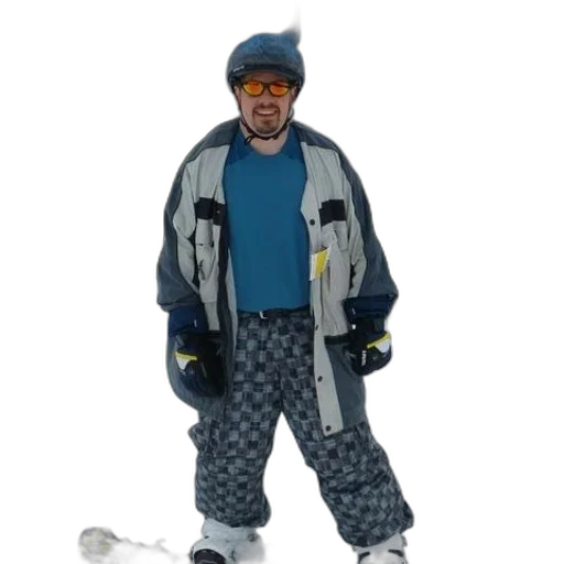 jacket, robot, concept art, 3d render, photorealistic, cartoon, snow, man transparent PNG cut-out