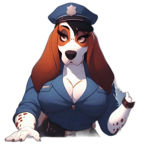 staff, animal, jacket, concept art, cartoon, pixel art, watercolor, confident transparent PNG cut-out