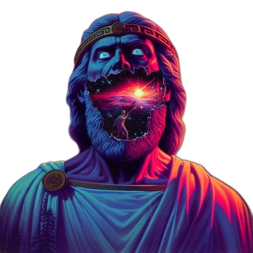 mask, face, vaporwave, cyberpunk, concept art, pixel art, neon lights, outer space transparent PNG cut-out