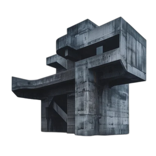 building, furniture, robot, face, 3d render, concept art, pixel art, cyberpunk transparent PNG cut-out
