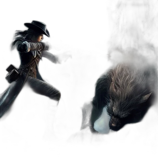 dragon, concept art, fantasy art, comic book art, 3d render, wolf-like, creature, confronts transparent PNG cut-out