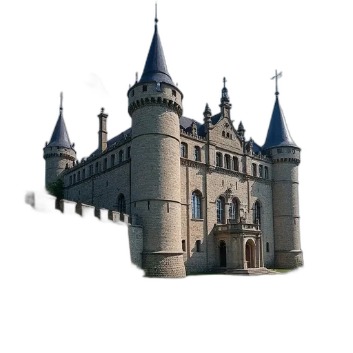 crown, building, staff, weapon, 3d render, concept art, pixel art, photorealistic transparent PNG cut-out