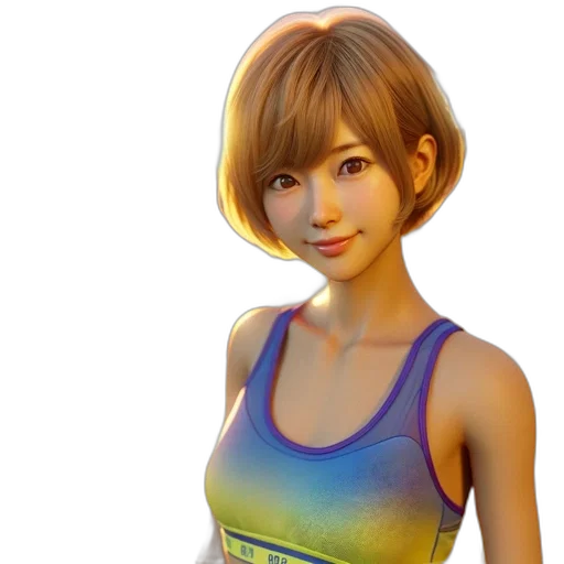 dress, 3d render, photorealistic, concept art, fantasy art, pastel, animated, female transparent PNG cut-out