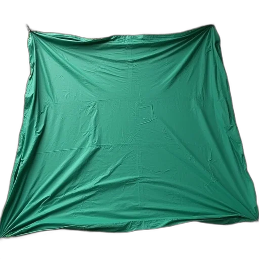 umbrella, jacket, furniture, weapon, 3d render, photorealistic, green, tarp transparent PNG cut-out