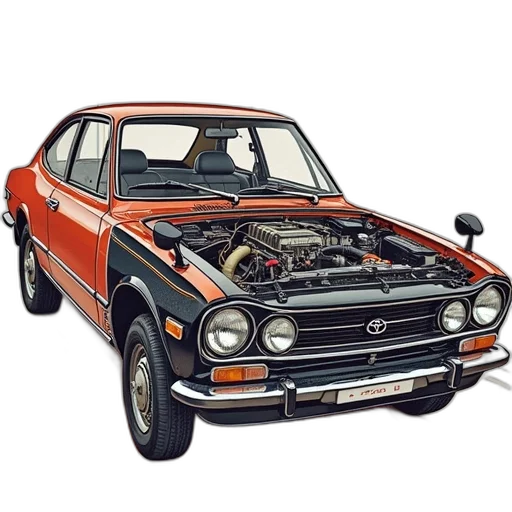 car, photorealistic, toyota, wiring transparent PNG cut-out