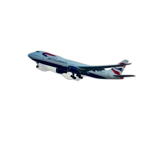 staff, photorealistic, british, airways, 7478, plane, taking, off transparent PNG cut-out
